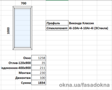 700x1000 Vikonda глухое